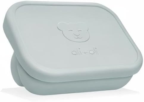 Ali+Oli Silicone Bento Box (Blue) Lunch Box for Kids, Toddlers, Preschoolers & Adults | BPA-Free and Spill-Proof | Ideal for School, and On-the-Go Meals| Perfect for Lunch, Snacks, and Meals