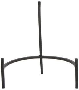(2pcs pack) Versatile Glass Display Stands Iron Stand Stained Glass Black Iron Easel Plate Display Photo Holder Stand, Displays Picture Frames, Cookbooks, Decorative Plates, Tablets 8 Inch