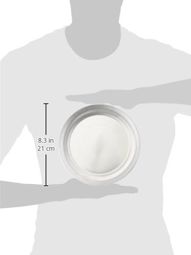 New Star Foodservice 536488 Restaurant-Grade Aluminum Pizza Pan, Baking Tray, Wide Rim, 8-Inch