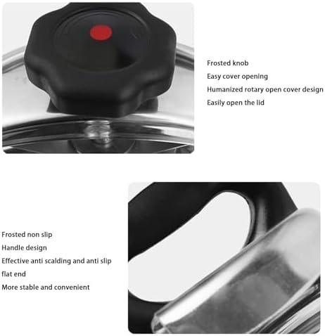 Pressure Canner, Pressure Cooker Easy to Open, Close, Fast Cooking, ExplosionProof, Safe, High Temperature Resistant, Durable for Home (3L)