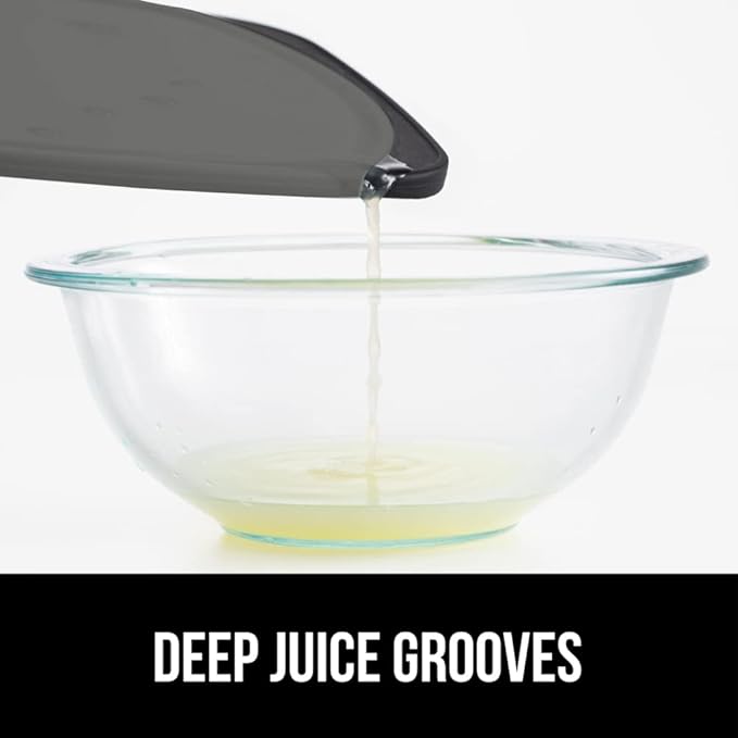 GORILLA GRIP BPA-Free Reversible Kitchen Cutting Board Set of 3, US Designed, Nonporous, Juice Grooves Catch Liquid, Slip Resistant Border, Dishwasher Safe, Durable Food Chopping Boards, Black Gray