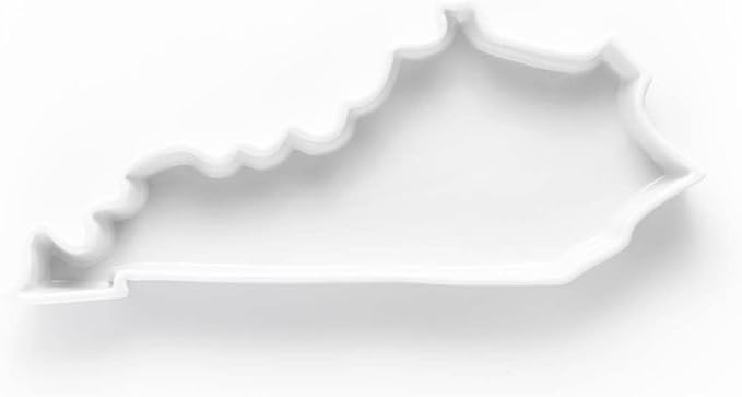 Kentucky Shaped Baking Dish Serving Platter or Decorative Tray Charming Porcelain Bakeware Oven Microwave and Dishwasher Safe