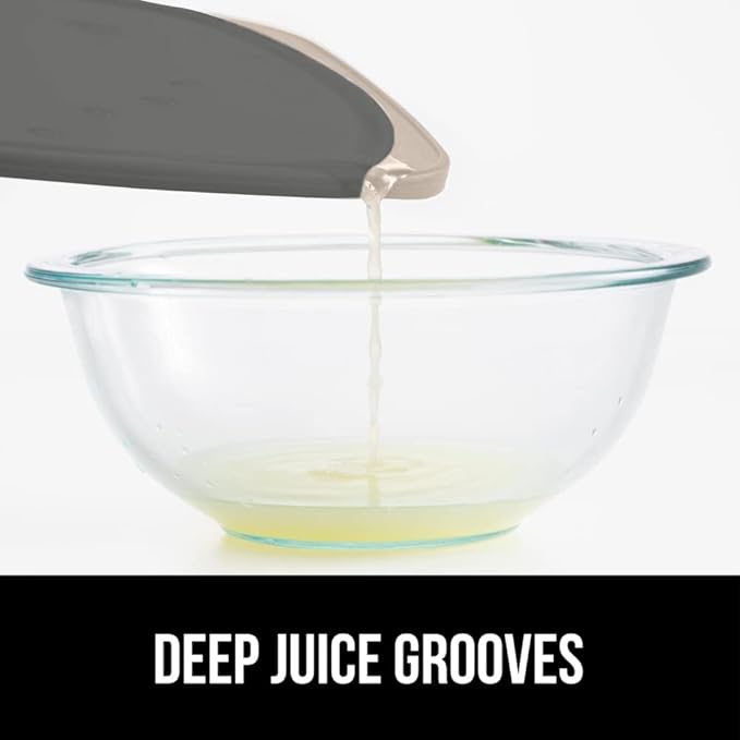 GORILLA GRIP BPA-Free Reversible Kitchen Cutting Board Set of 3, US Designed, Nonporous, Juice Grooves Catch Liquid, Slip Resistant Border, Dishwasher Safe, Durable Food Chopping Boards, Almond Gray