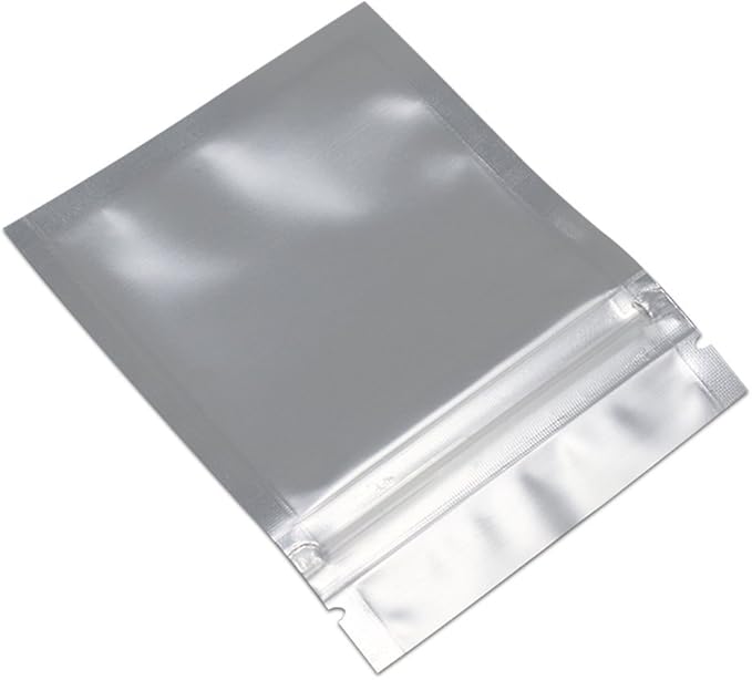 PABCK 200 Pack Resealable Zipper Lock Food Storage Bags for Zip Heat Seal Lock Coffee Foil Pouch Self Sealing Candy Storage Supplies 7.5x10cm (2.9x3.9 inch)