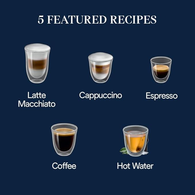 De'Longhi Magnifica Start Automatic Espresso Machine with Auto Milk Frother & Built in Grinder - 5 One-Touch Recipes, Easy-to-Clean, Home Barista Coffee Maker for Lattes, Cappuccino, Iced Coffee