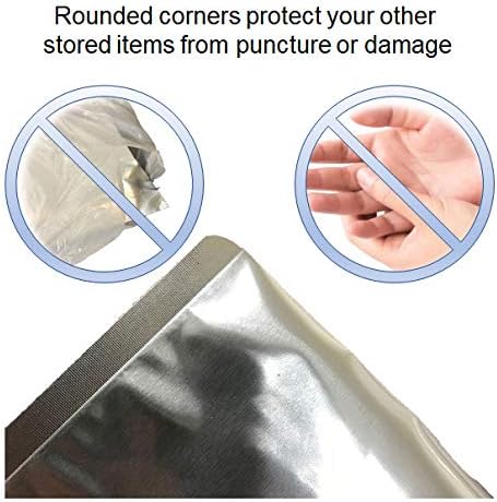 7 Mil - Pint Seal-Top Stand Up Mylar Bags - 100cc Oxygen Absorbers - Heat Seal - Long-Term Food Storage - 100 Pack