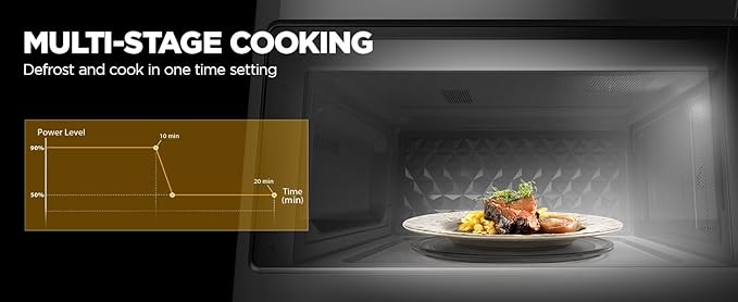 BLACK+DECKER Over the Range Microwave Oven with Vent and One-Touch Auto Cooking, 1.7 cu. ft. OTR Over Stove Microwave, Stainless Steel, 1000 Watts, EM044K6CE-SS