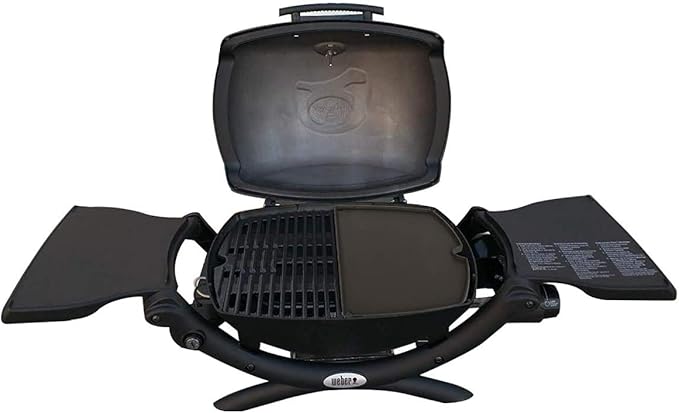 Uniflasy 6558 Cast Iron Griddle Plate for Weber Q1200 Q1000 Q120 Q100 Series Gas Grills, Cooking Griddle Replacement Parts for Weber Q1200 Q1000 Grill Accessories, 12.6 x 8.6 Inches