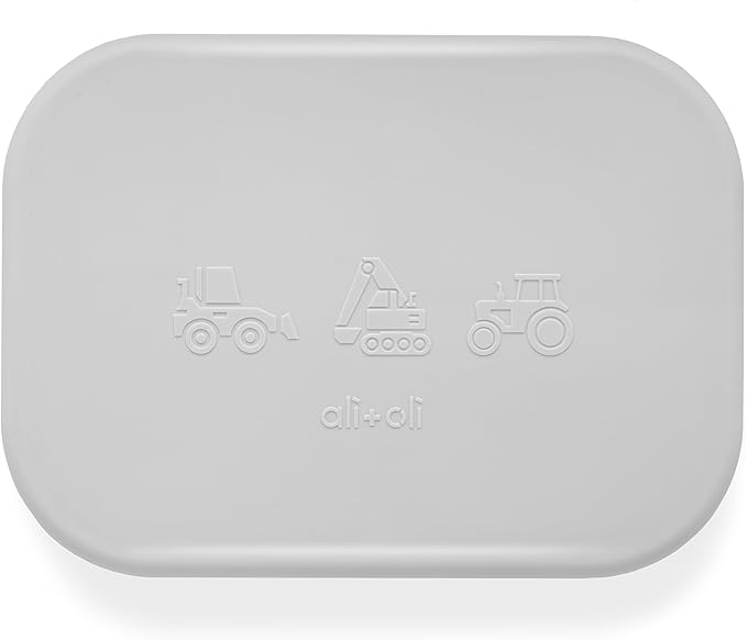 Ali+Oli Silicone Bento Box (Construction) Lunch Box for Kids, Toddlers, Preschoolers & Adults | BPA-Free and Spill-Proof | Ideal for School, and On-the-Go Meals| Perfect for Lunch, Snacks, and Meals