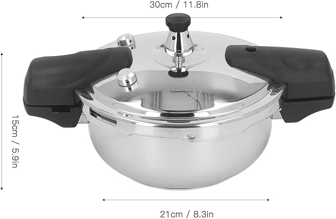 Yctze Mini Pressure Cooker, Stainless Steel Pressure Cooker Explosion Proof 1.8 Liter Pressure Cooker for Home