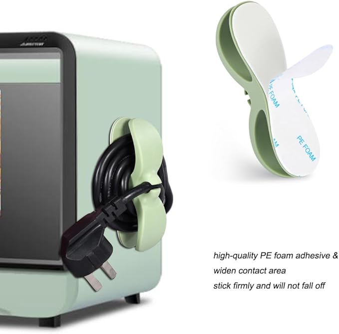 Cord Organizer for Appliances, 4PCS Kitchen Appliance Cord Winder Cable Organizer, Cord Holder Cord Wrapper for Appliances Stick on Pressure Cooker, Mixer, Blender, Coffee Maker, Air Fryer