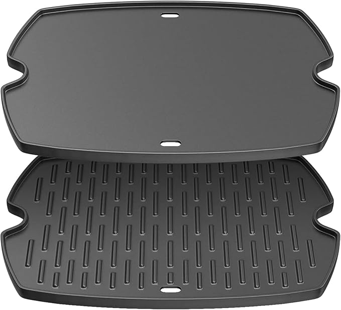 Safbbcue 7583 21.5" Cast Iron Griddle for Weber Q2200 Q2000 Q2400 Q200 Q220 Q240 Series Gas Grill Griddle Plate fits Weber 53060001 54060001 54060301 567798 592001 Grill Replaces Grate 7645