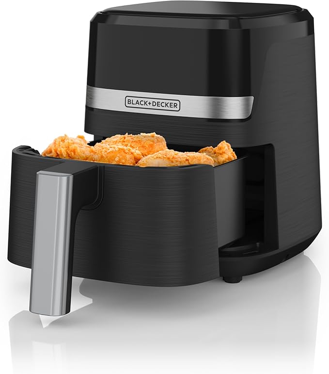 BLACK+DECKER Purifry 2QT Air Fryer, Crispy Deep Fried Taste without the Fat, Plus Bake, Dehydrate, and Keep Food Warm, Digital Touchscreen and Auto Shut-Off