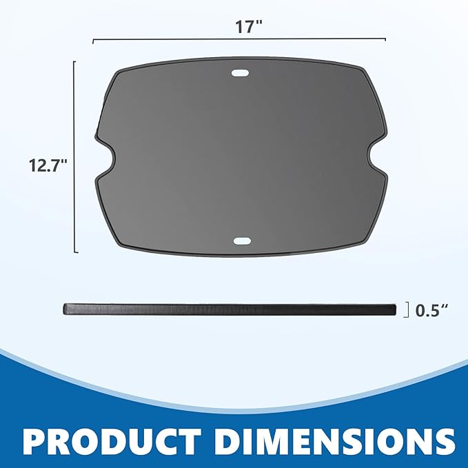 Safbbcue 7582 17" Cast Iron Cooking Griddle for Weber Q1000 Q1200 Q1400 Q100 Q120 Q140 Series GS4 Grills, Griddle Plate for Weber 50060001 50060301 386001 386002 Grill, Replaces Grate #7644#65810