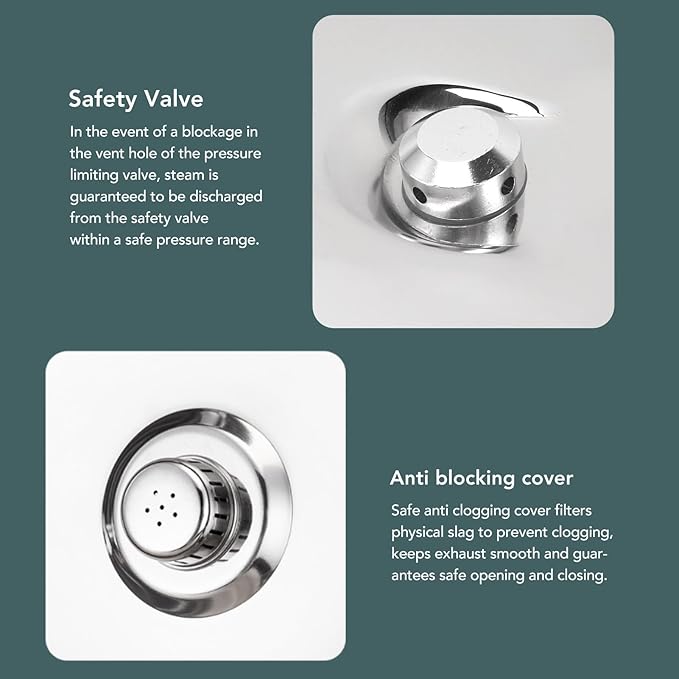 ciciglow Stainless Steel Pressure Cooker, Fast Cooking Pot with Safety Valve, Multifunctional Design, Intelligent, Universal for Induction Cooktops and Stoves, Comfortable (4L)