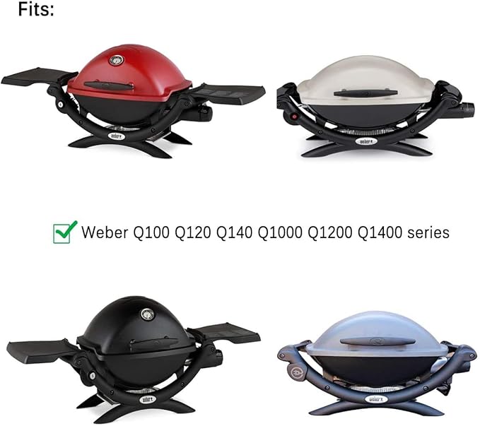 Uniflasy 6558 Cast Iron Griddle Plate for Weber Q1200 Q1000 Q120 Q100 Series Gas Grills, Cooking Griddle Replacement Parts for Weber Q1200 Q1000 Grill Accessories, 12.6 x 8.6 Inches