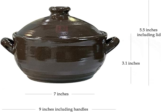 Korean Earthenware Clay Hot Pot (1100ml)