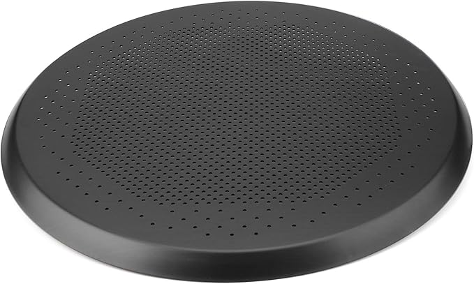 Beasea Pizza Pan 16 Inch, Perforated Pizza Tray with Holes for Oven, Black Heavy Duty Aluminum Alloy Round Pizza Crisper Pan Pizza Baking Tray Bakeware for Home Restaurant Kitchen