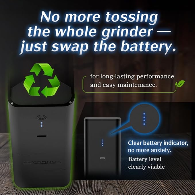 A2 Portable Electric Coffee Grinder, Cordless Burr Grinder USB Rechargeable Coffee Grinder Magnetic Grounds Cup for Espresso Pour Over Travel & Home Brewing, Black