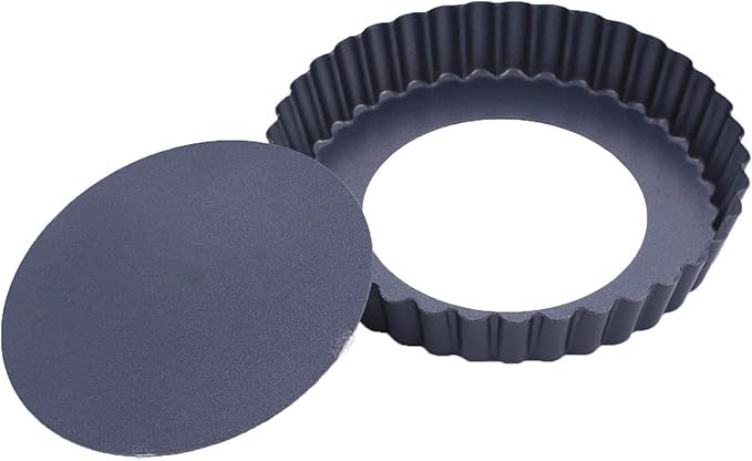 7 Inch Tart Pan Fluted Fruit Pie Pans with Removable Base Nonstick Coating Tarts Molds for Baking Supply For Pizza Tartlet Cake Quiche