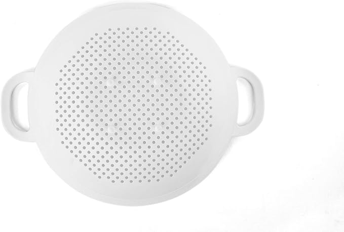 Mintra Home Colanders 3pk, (Assorted 3pk, White), (3pk includes 3 assorted sizes), Colorful, Fruit, Veggies, Pasta, Strainer, Dishwasher Safe, BPA Free, Durable, Heavy Duty