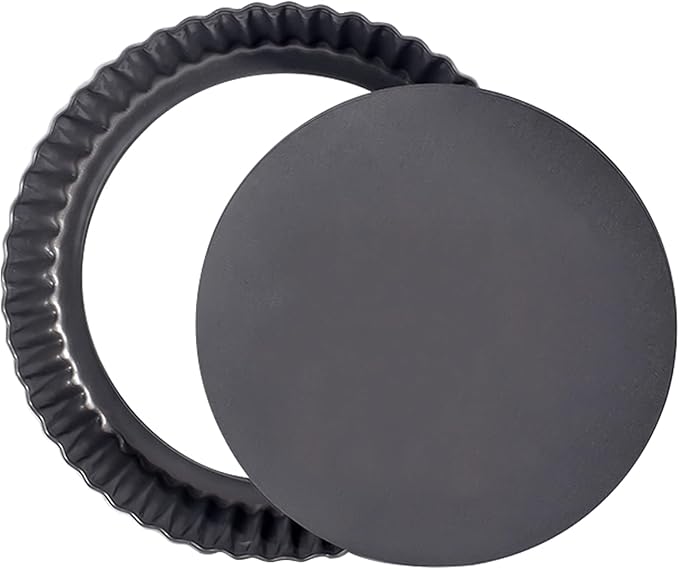 9 Inch Fluted Tart Pan Fruit Pie Pans With Removable Base Nonstick Coating Tarts Molds for Baking Supply For Pizza Tartlet Cake Quiche