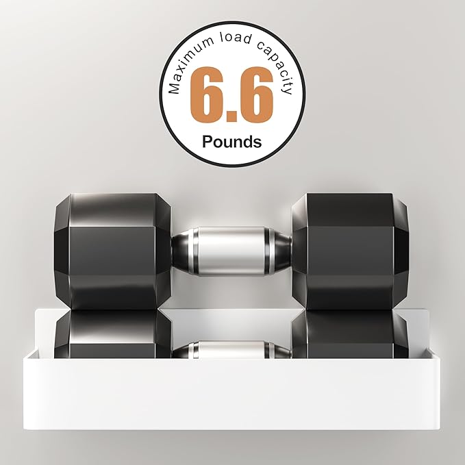 Magnetic Spice Rack for Refrigerator, Kitchen Organizer and Storage Shelf, White (2 Pack)…