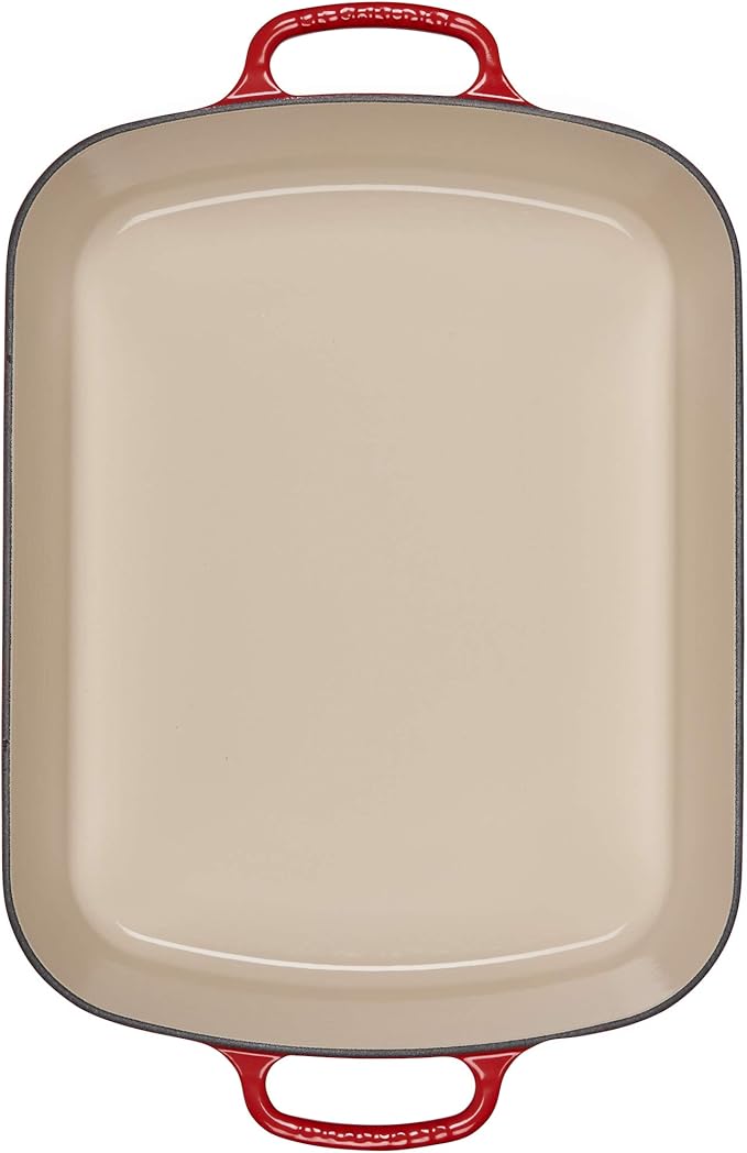 Le Creuset Enameled Cast Iron Signature Rectangular Roaster, 7 qt. (12.8" x 18.7"), Cerise