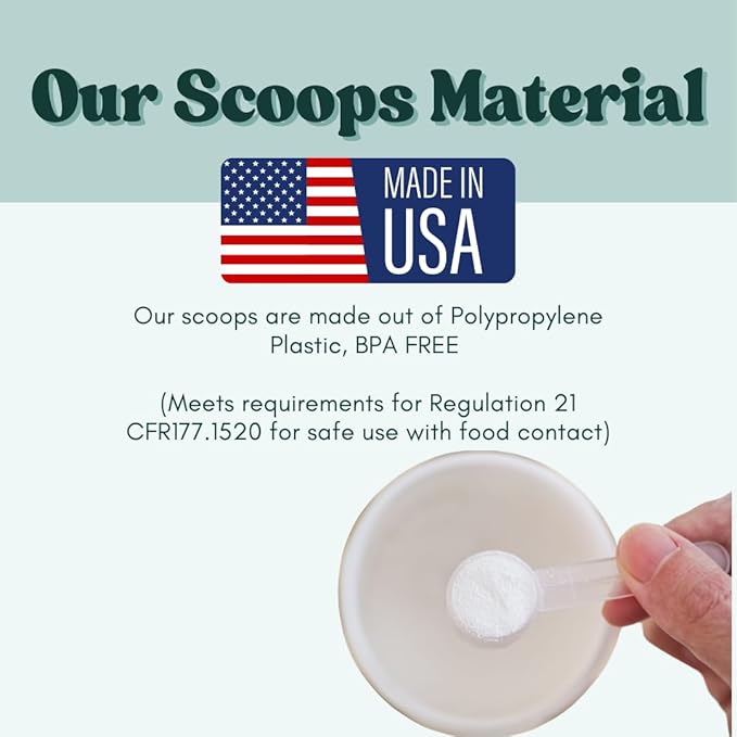 6.5 mL (6.5 CC) Long Handle Scoop for Measuring Coffee, Pet Food, Grains, Protein, Spices and Other Dry Goods (Pack of 10)