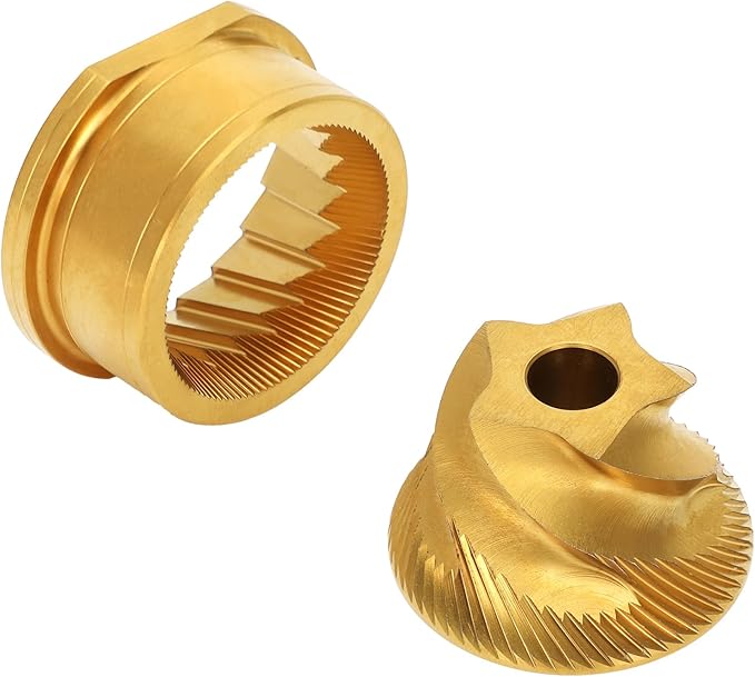 Conical Grinder Burr Set Replacement,Compatible with Sage/Breville Barista Espresso Coffee Machines Grinders-5 star original grinder burr only(Titanium Gold)