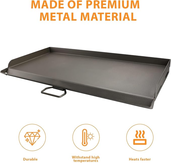 Cast Iron Griddle for Camp Chef 3 Burner Stove, 16" Flat Top Griddle Accessories for Camp Chef Cooking Systems GB90D TB90LW TB90 TB90LWG TB90LWG15 SPG90B CCH3