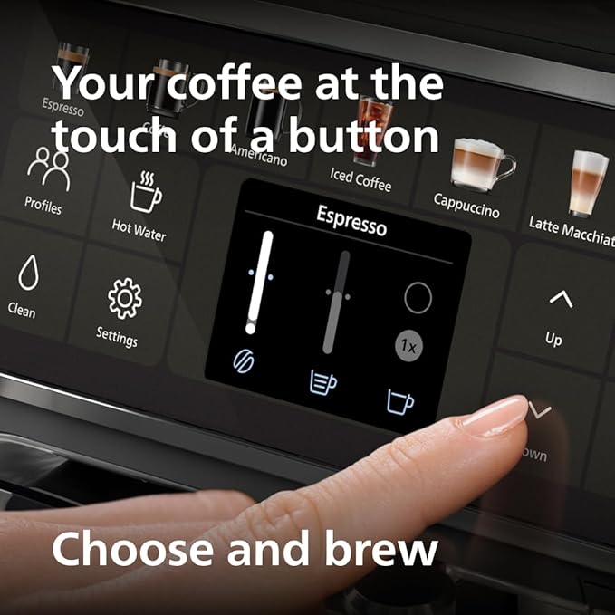 Philips 4400 Series Fully Automatic Espresso Machine – 12 Hot & Iced Coffees, Quick-to-Clean LatteGo Milk System, SilentBrew, QuickStart, Ceramic Grinder, Cashmere Grey (EP4444/90)