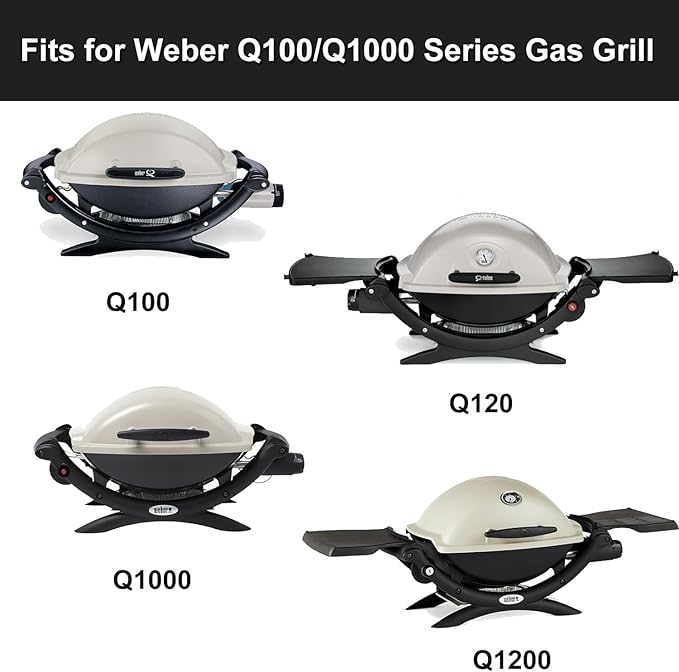 7582 7644 Replacement Cooking Grates for Weber Baby Q, Q 100 Q120 Q1000 50060001 51060001 52020001 Q1200 Q1400, Matte Cast Iron Cooking Grid for Weber Baby Q
