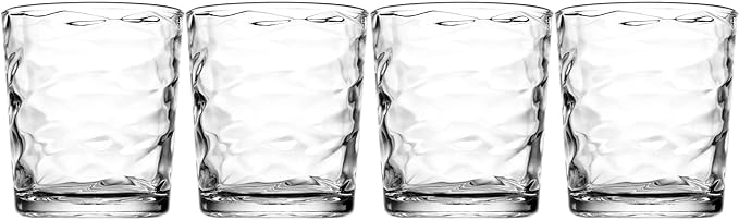 Glaver's Whiskey Glasses 13 oz. Barware Set of 4 Old Fashioned Glasses for Whisky, Scotch, Bourbon, Liquor, Juice, and Cocktails.