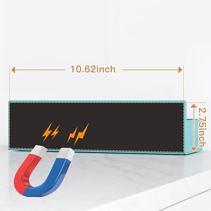 Magnetic Spice Rack for Refrigerator, Kitchen Organizer and Storage Shelf, Blue (4 Pack)…