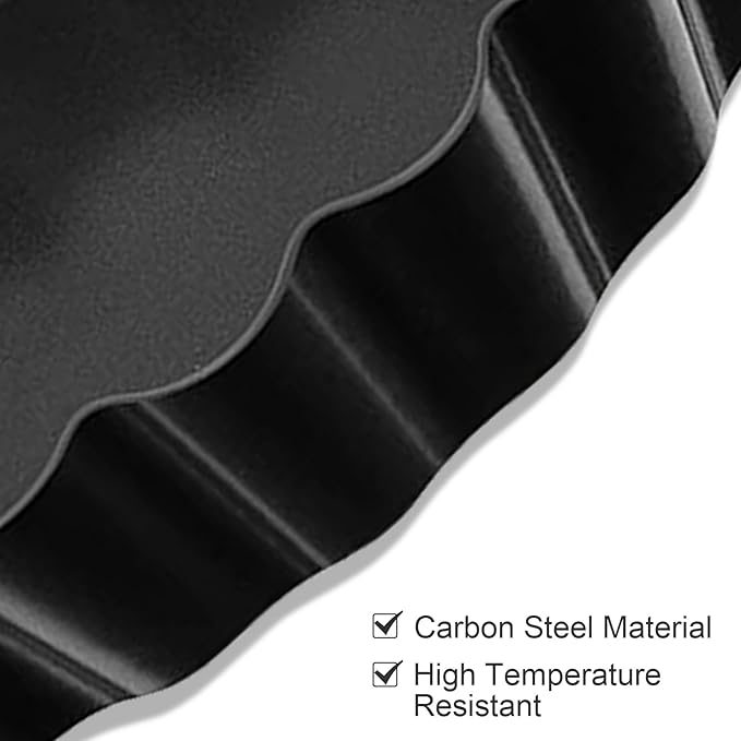 8 Pack Mini Tart Pan 4 Inch with Removable Bottom Fluted Sides Fruit Pans with Nonstick Coating For Pizza Cake Quiche