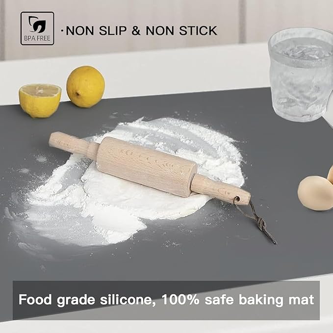 Largest Silicone Mats for Kitchen Counter, 120" x 24" Extra Large Heat Resistant Counter Mat, Kitchen Island Waterproof Thicken Non-Slip Countertop Protector Mat, Multipurpose Mat, Semitransparent