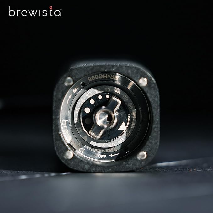 Brewista Artisan Meteor Manual Coffee Grinder, Stainless Steel Conical Burr Grinder with 18 Adjustable Settings, Portable Espresso, Moka Pot Coffee Bean Grinder, Detachable Handle, 25-30g Capacity
