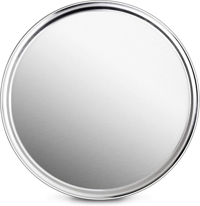 New Star Foodservice 50776 Pizza Pan/Tray, Wide Rim, Aluminum, 18 Inch