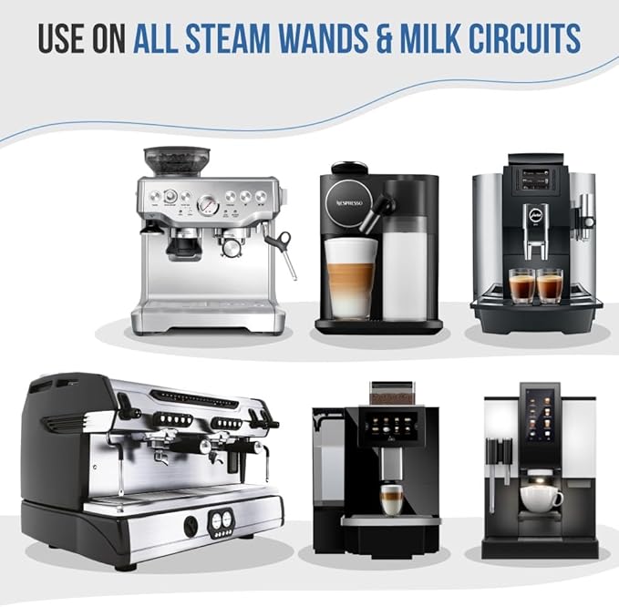 Milk Frother Cleaner for Coffee Machines. Alkaline Up to 32 Cleans