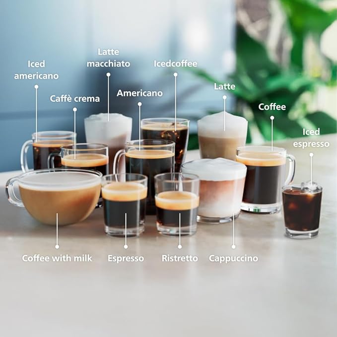 Philips 4400 Series Fully Automatic Espresso Machine – 12 Hot & Iced Coffees, Quick-to-Clean LatteGo Milk System, SilentBrew, QuickStart, Ceramic Grinder, Cashmere Grey (EP4444/90)