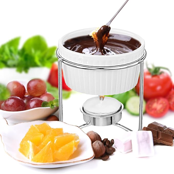 60 Pcs Ceramic Butter Warmers Set, Include 12 Butter Warmers for Seafood Melter with Stands, 48 Tea Light Candles Food Warmer Candle for Fondue Chocolate Dishwasher Microwave Oven Safe