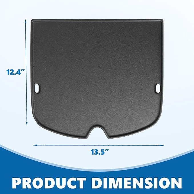 SafBbcue 7034 Cast Iron Cooking Griddle Replacement for Weber 9010001 Traveler Portable Gas Grill Accessories, for Weber 9013001 9020001 9030001 Traveler Griddle Insert