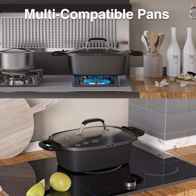 10-in-1 Programmable Slow Cooker with Timer, 6.8 Quart Crock Pot, Presets to Sous Vide, Bake, Sauté, Cook Rice& More, Nonstick Dishwasher-Safe Pot, Adjustable Temp&Time, Stainless Steel