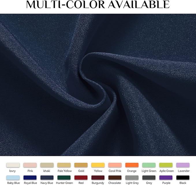 Softalker Rectangle Tablecloth, Waterproof & Stain Resistant Table Cloths Wrinkle Free Fabric Washable 210GSM Polyester Table Cover for Dining/Party/Outdoor - 60 x 120 inch,Navy Blue