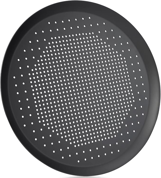 Beasea 11.5 Inch Pizza Pan Crisper with Holes, Perforated Heavy Duty Aluminum Alloy Round Vented Pizza Pans Pizza Baking Tray Bakeware for Home Restaurant Kitchen