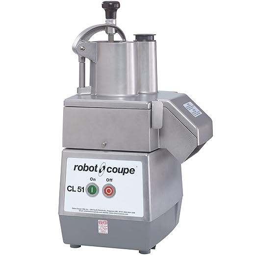 Robot Coupe CL51 NODISC Single-Speed Cutter Mixer Continuous Feed Commercial Food Processor with Side Discharge, 120v (Discs NOT Included)