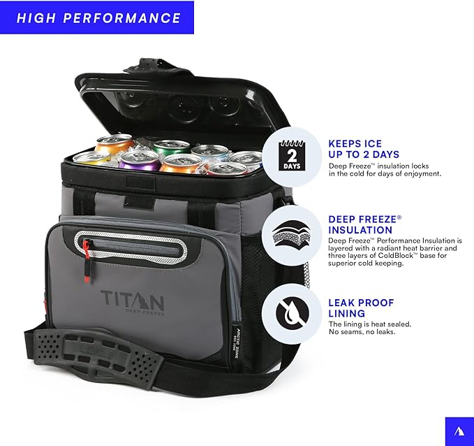 Titan by Arctic Zone 30 Can Zipperless Soft Cooler with HardBody Liner