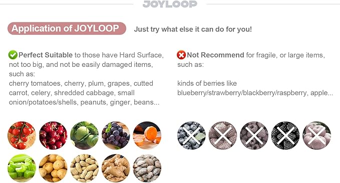 JOYMOOP Fruit Cleaner Spinner JOYLOOP, Large Fruit Washer Spinner with Brush, Fruit Cleaning with Fruit Washing Bowl, Fruit and Salad Cleaner with Fruit Spinner Bowl,Fruit and Vegetable Scrubber
