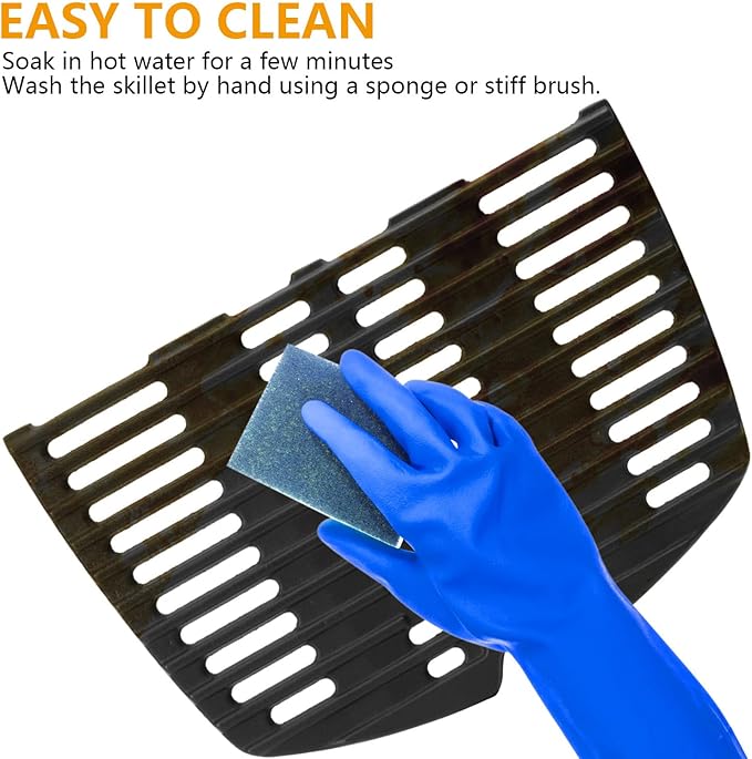 7644 Cooking Grid Grates for Weber Q100, Q1000, Q120, Q1200 Gas Grills, 516001, 516002, 50060001, 51010001, 51060001,BBQ Accessories for Weber Baby Q, Matte Cast Iron,2 Pack